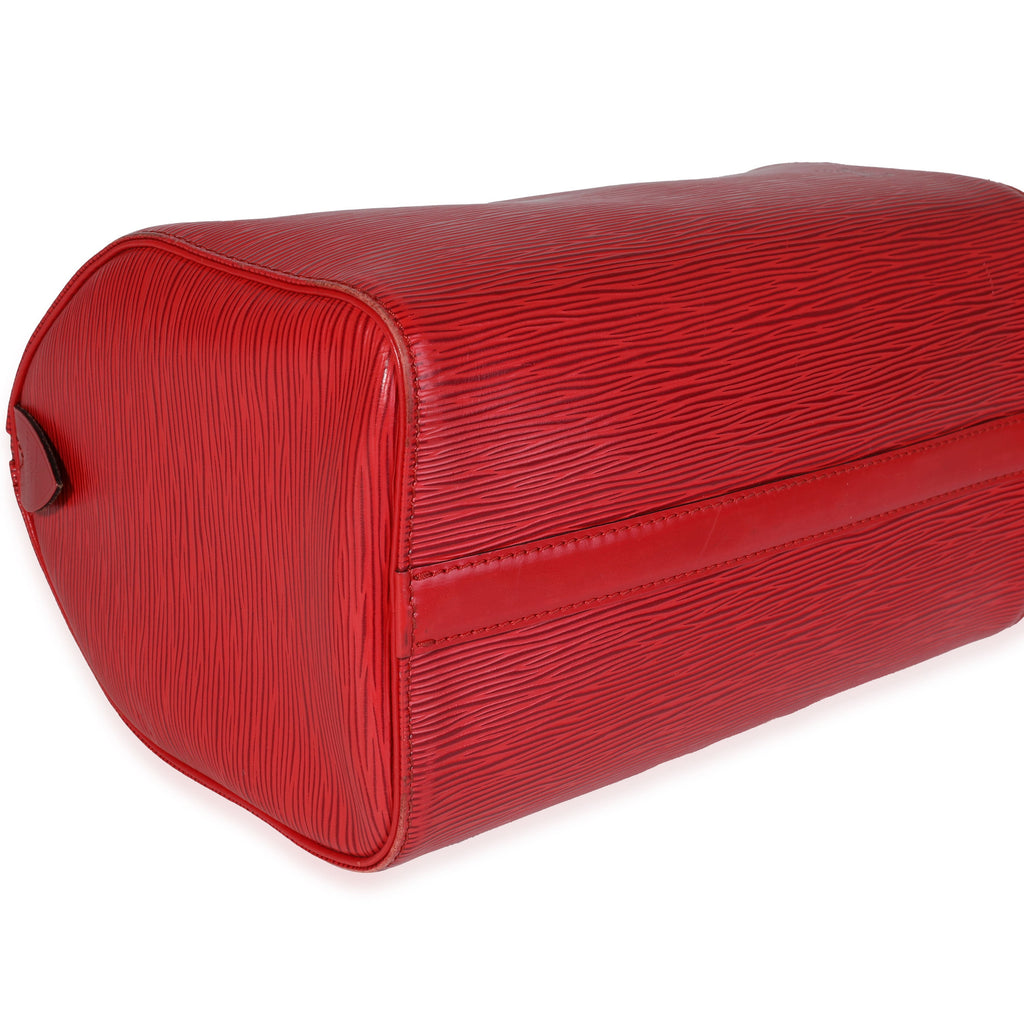 Louis Vuitton Louis Vuitton Red Epi Leather Speedy 25
