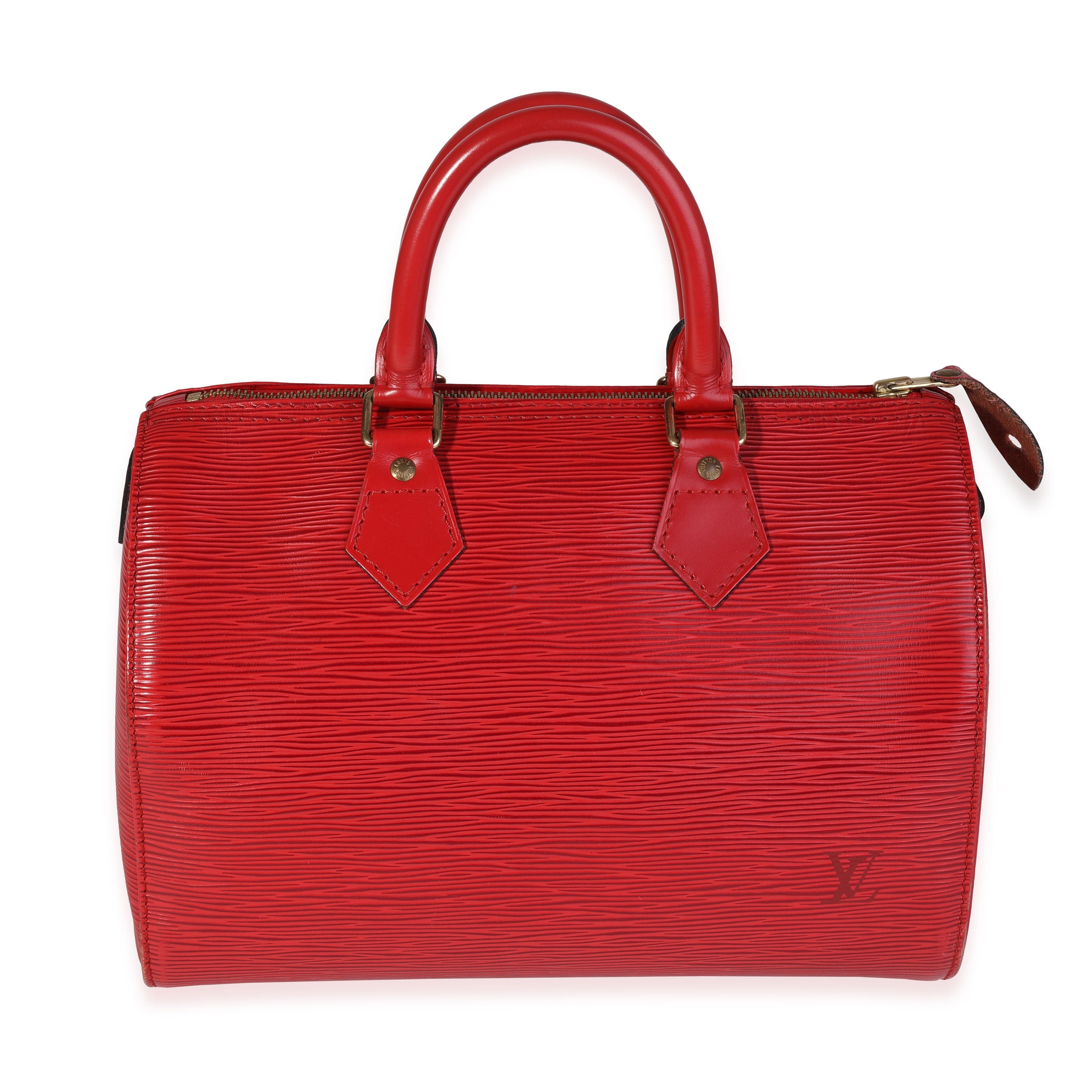 Louis Vuitton Louis Vuitton Red Epi Leather Speedy 25