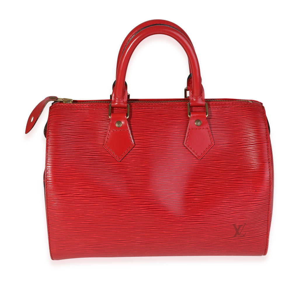 Louis Vuitton Louis Vuitton Red Epi Leather Speedy 25