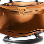 Louis Vuitton Louis Vuitton Monogram Canvas & Black Calfskin On My Side MM Tote