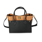 Louis Vuitton Louis Vuitton Monogram Canvas & Black Calfskin On My Side MM Tote