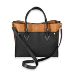 Louis Vuitton Louis Vuitton Monogram Canvas & Black Calfskin On My Side MM Tote