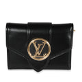 Louis Vuitton Louis Vuitton Black Smooth Calfskin Pont 9 Compact Wallet