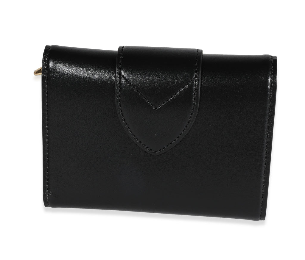 Louis Vuitton Louis Vuitton Black Smooth Calfskin Pont 9 Compact Wallet