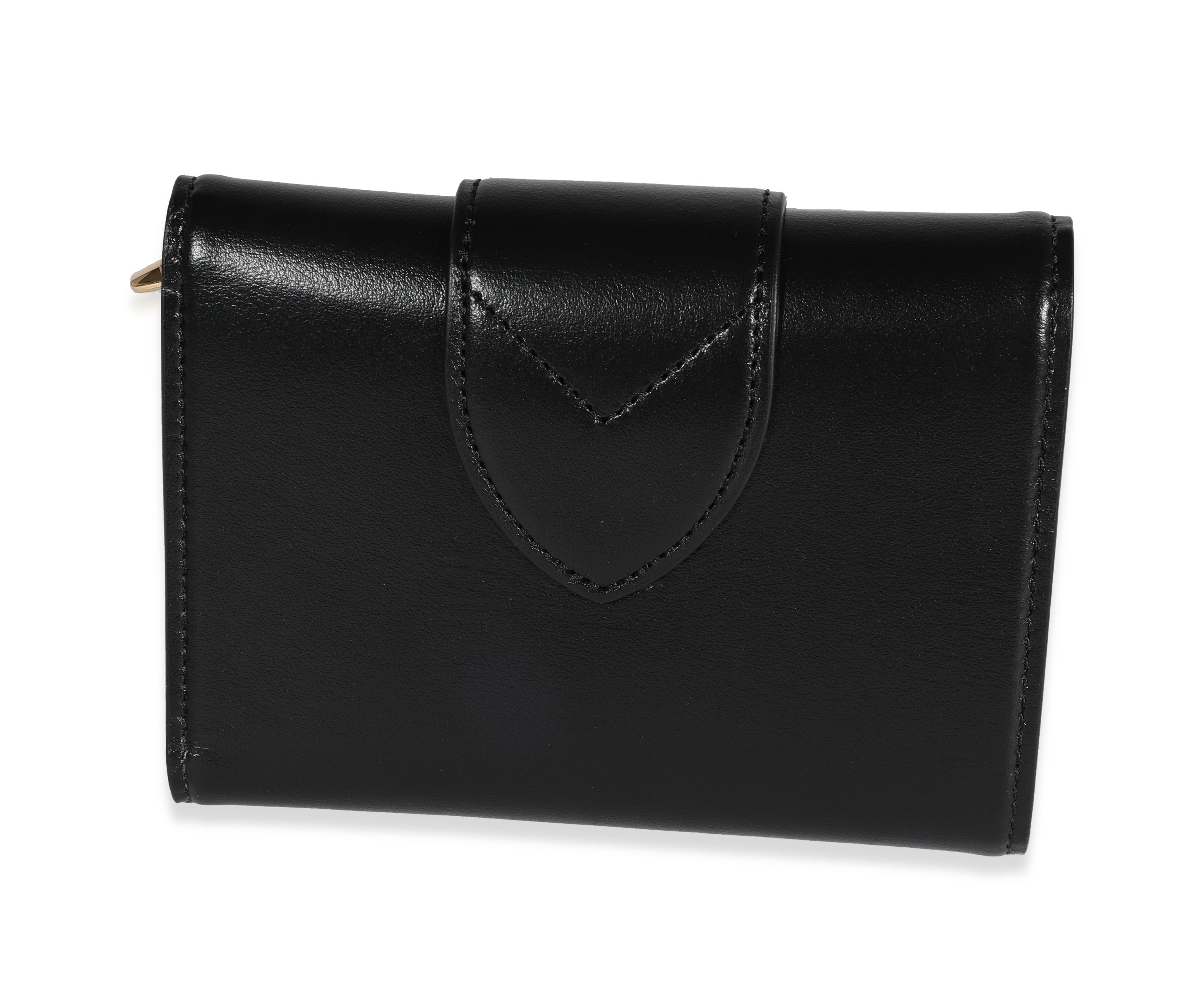 Louis Vuitton Louis Vuitton Black Smooth Calfskin Pont 9 Compact Wallet