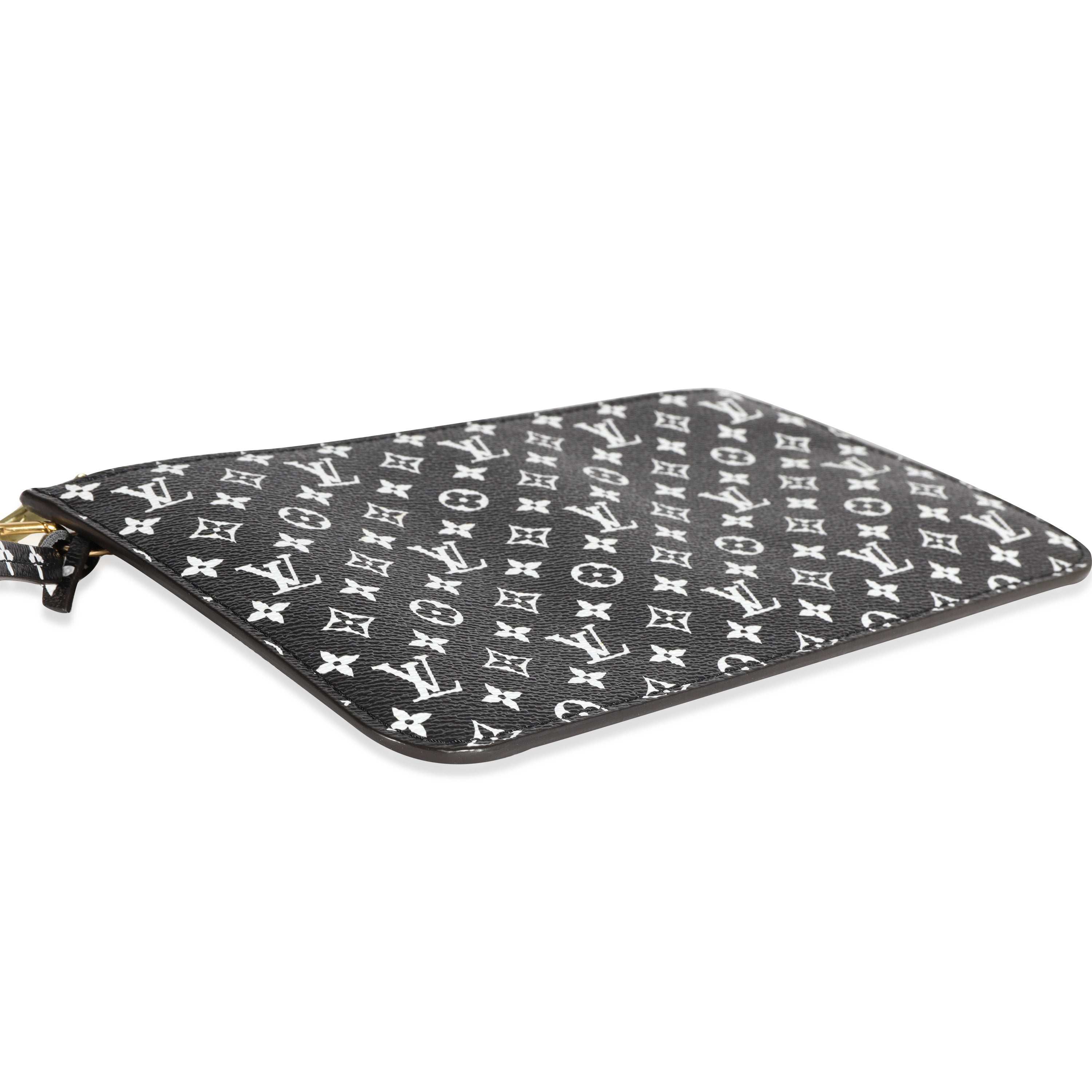 Louis Vuitton Louis Vuitton Black & White Monogram Canvas Neverfull Pochette