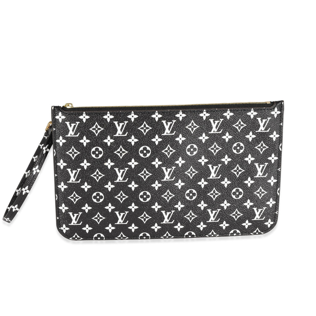 Louis Vuitton Louis Vuitton Black & White Monogram Canvas Neverfull Pochette