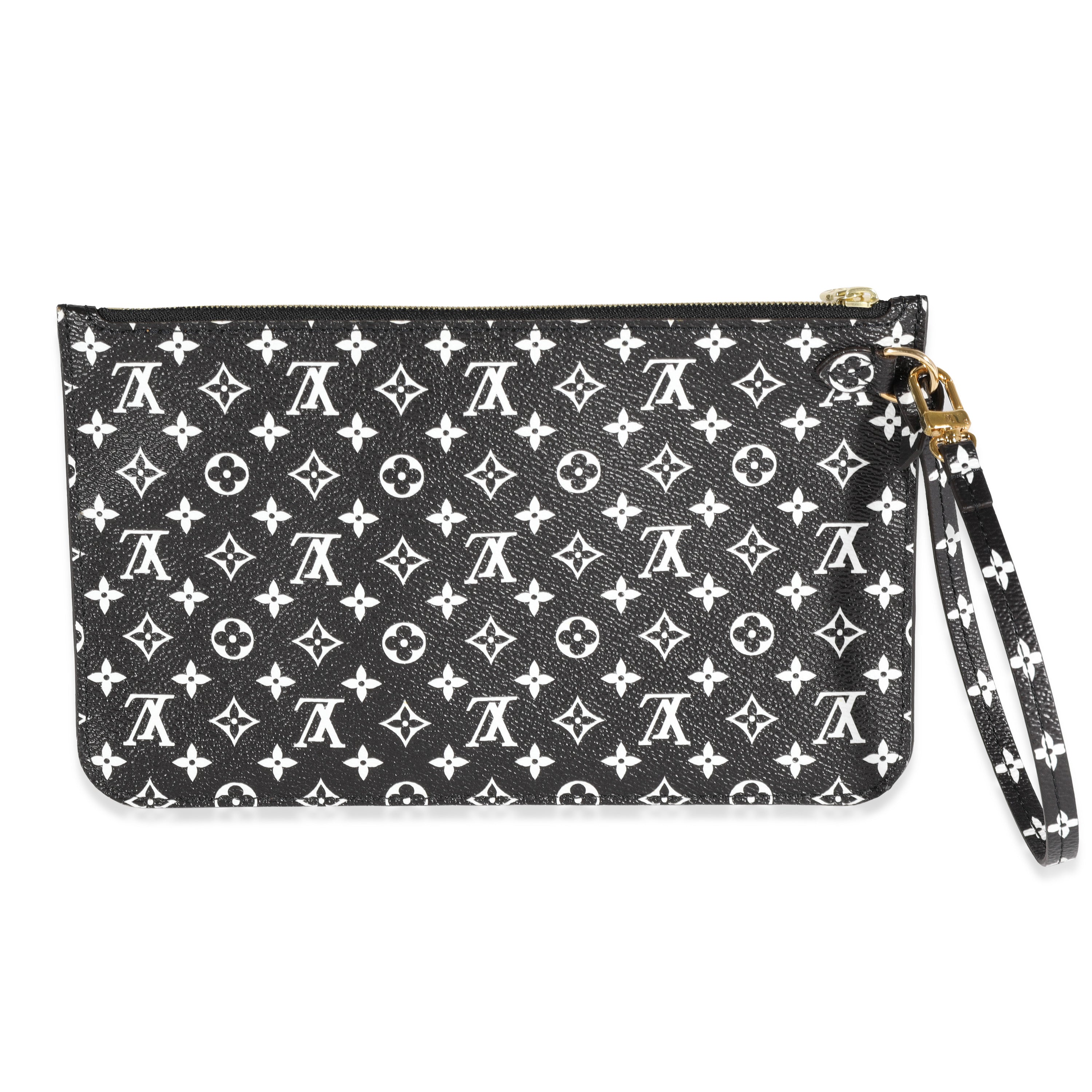 Louis Vuitton Louis Vuitton Black & White Monogram Canvas Neverfull Pochette