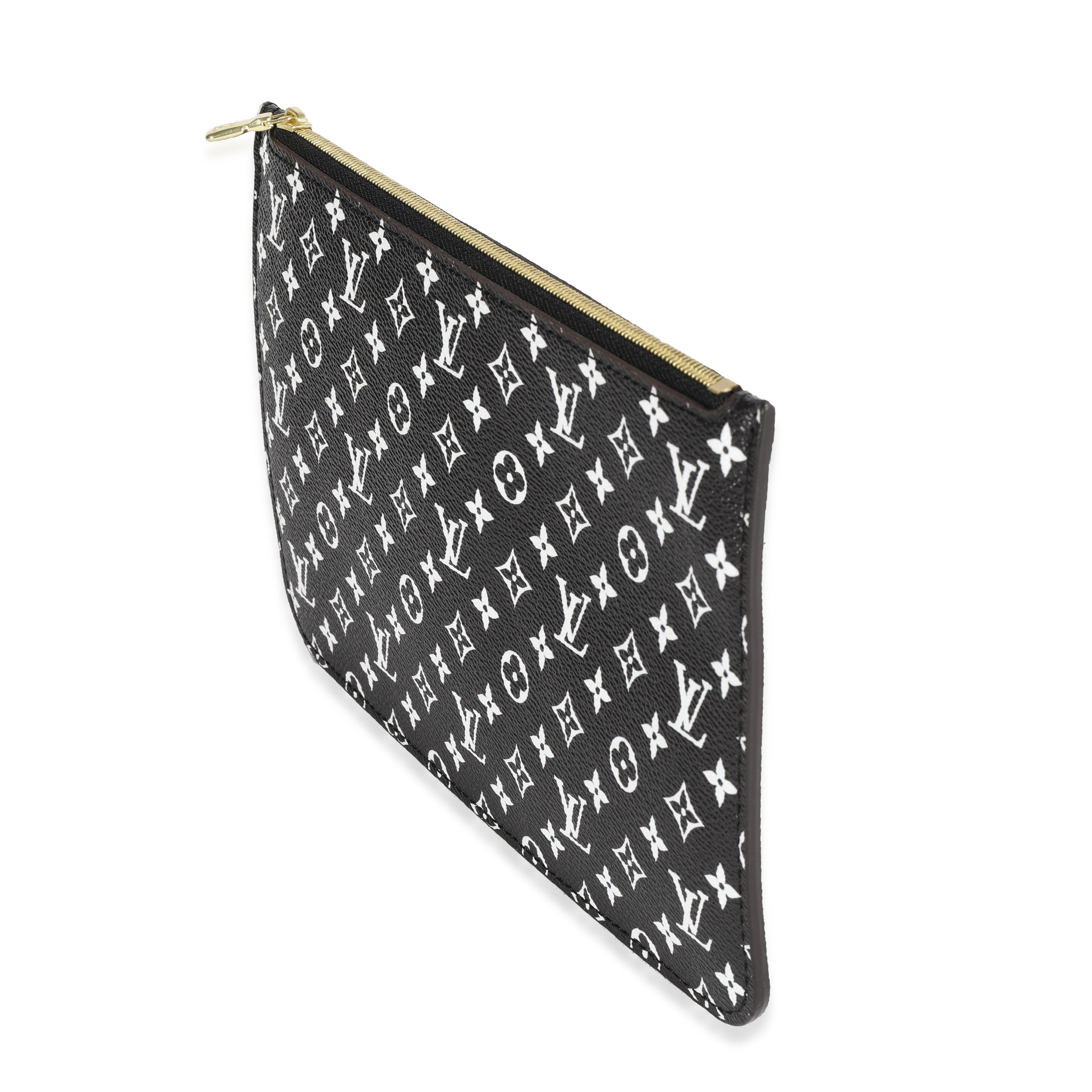 Louis Vuitton Louis Vuitton Black & White Monogram Canvas Neverfull Pochette