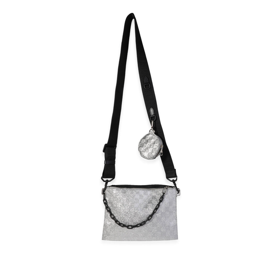 Louis Vuitton Louis Vuitton Silver Damier Glitter & Black Monogram Taurillon Sac In The Loop