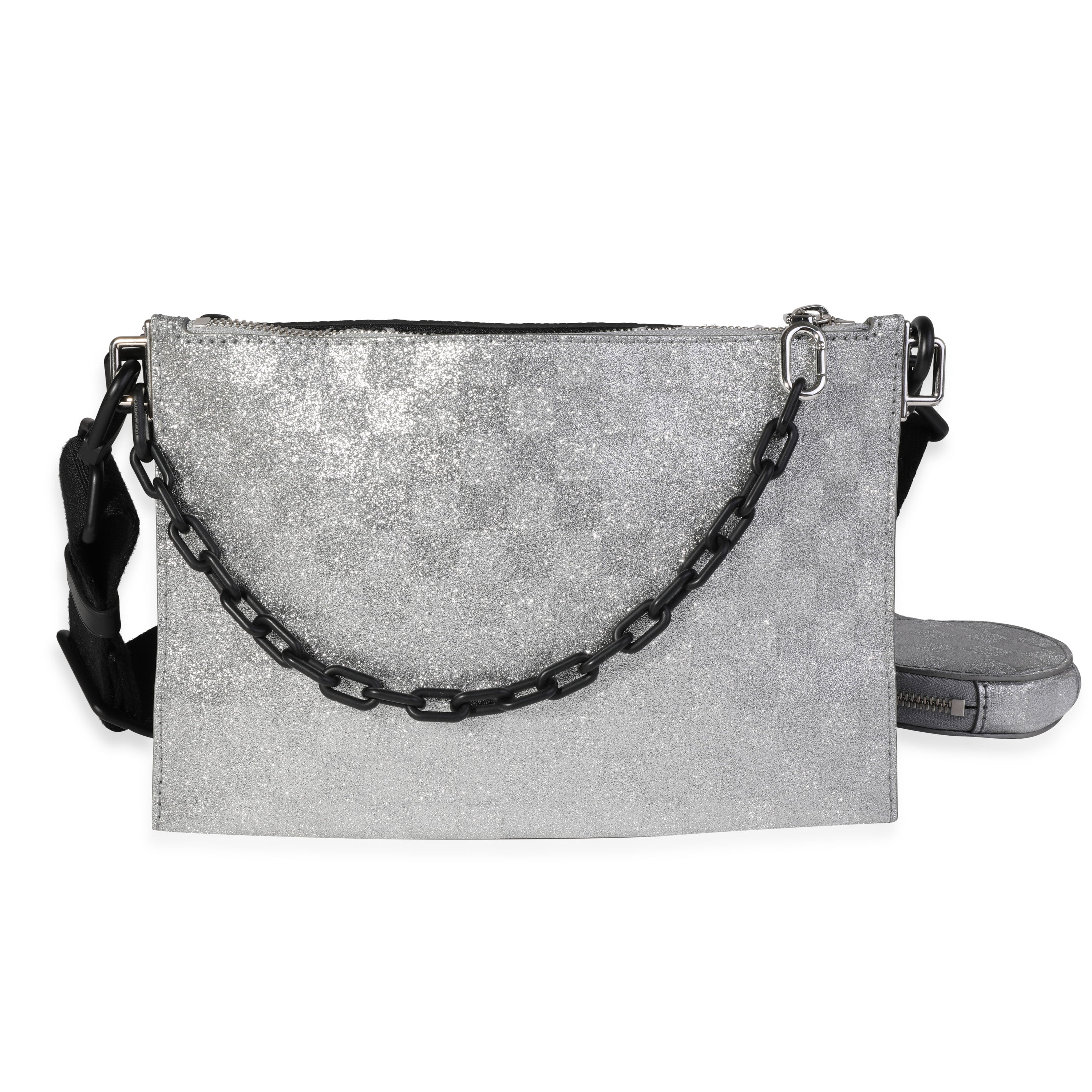 Louis Vuitton Louis Vuitton Silver Damier Glitter & Black Monogram Taurillon Sac In The Loop