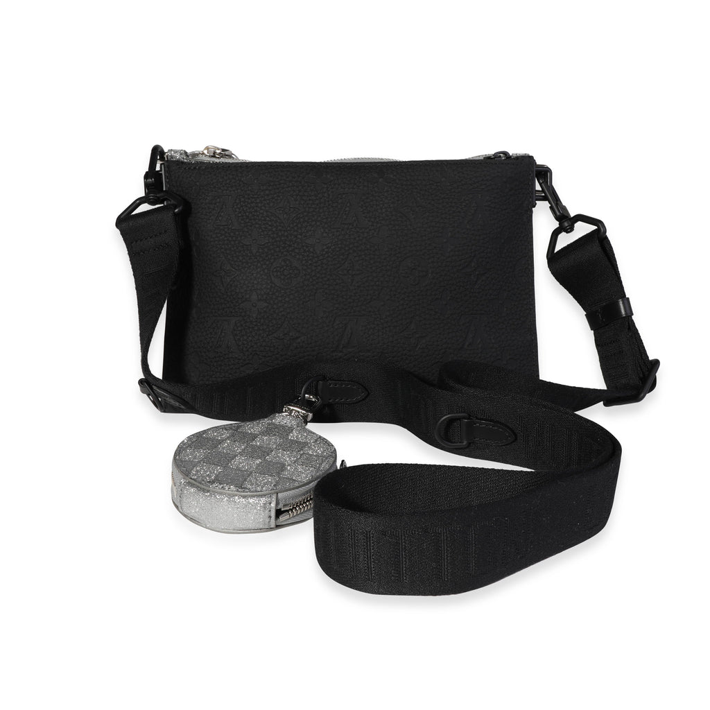 Louis Vuitton Louis Vuitton Silver Damier Glitter & Black Monogram Taurillon Sac In The Loop
