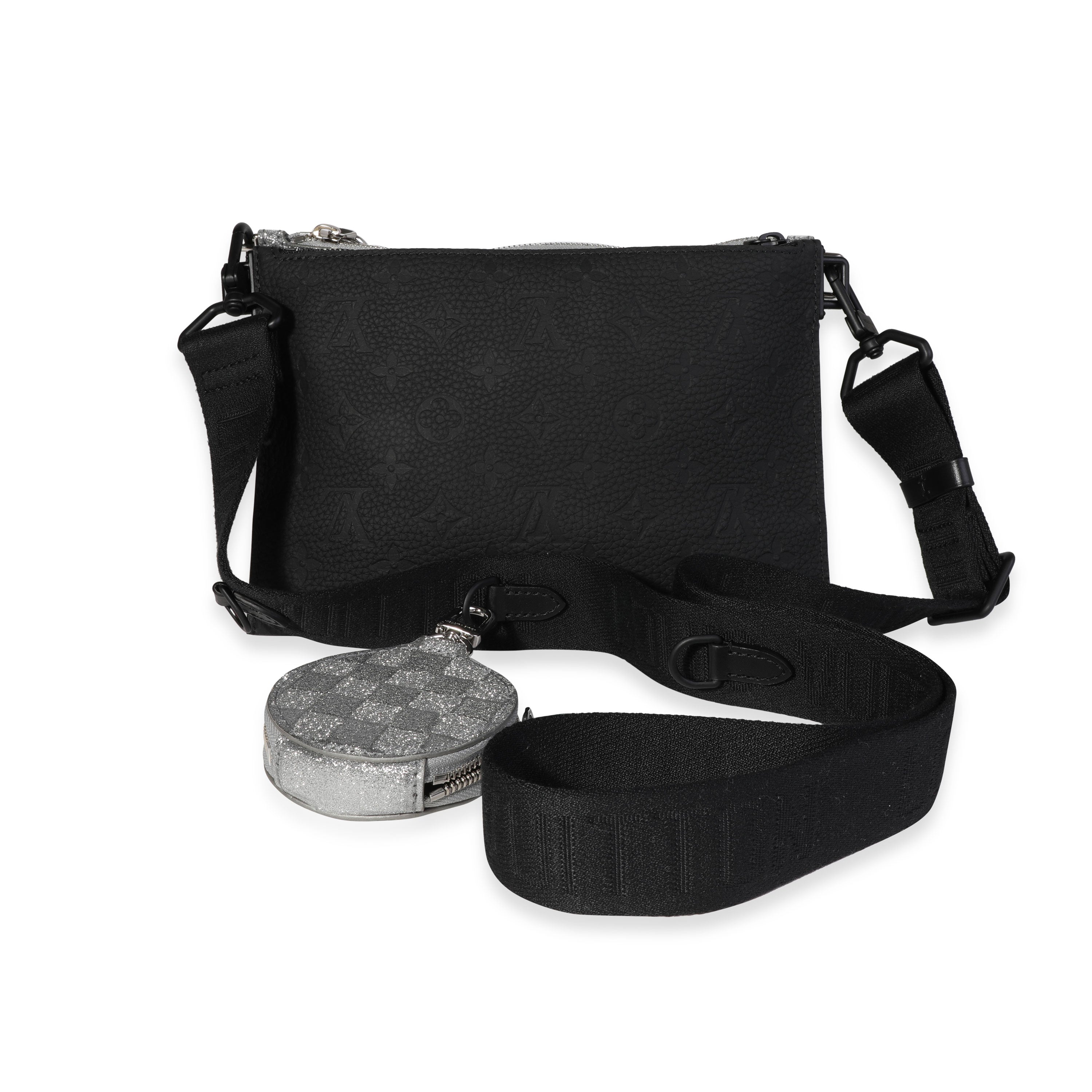 Louis Vuitton Louis Vuitton Silver Damier Glitter & Black Monogram Taurillon Sac In The Loop