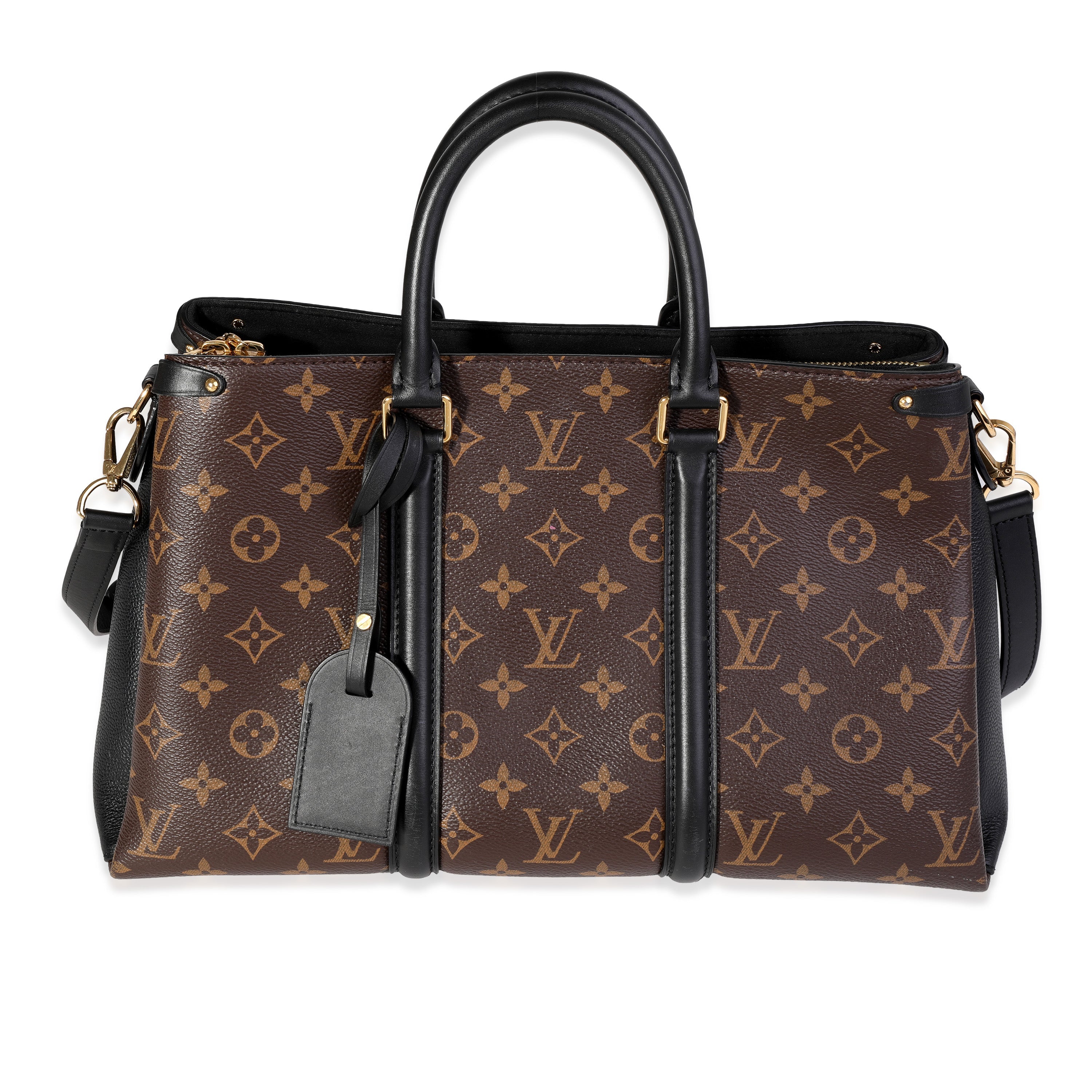Louis Vuitton Louis Vuitton Monogram Canvas & Black Leather Soufflot MM