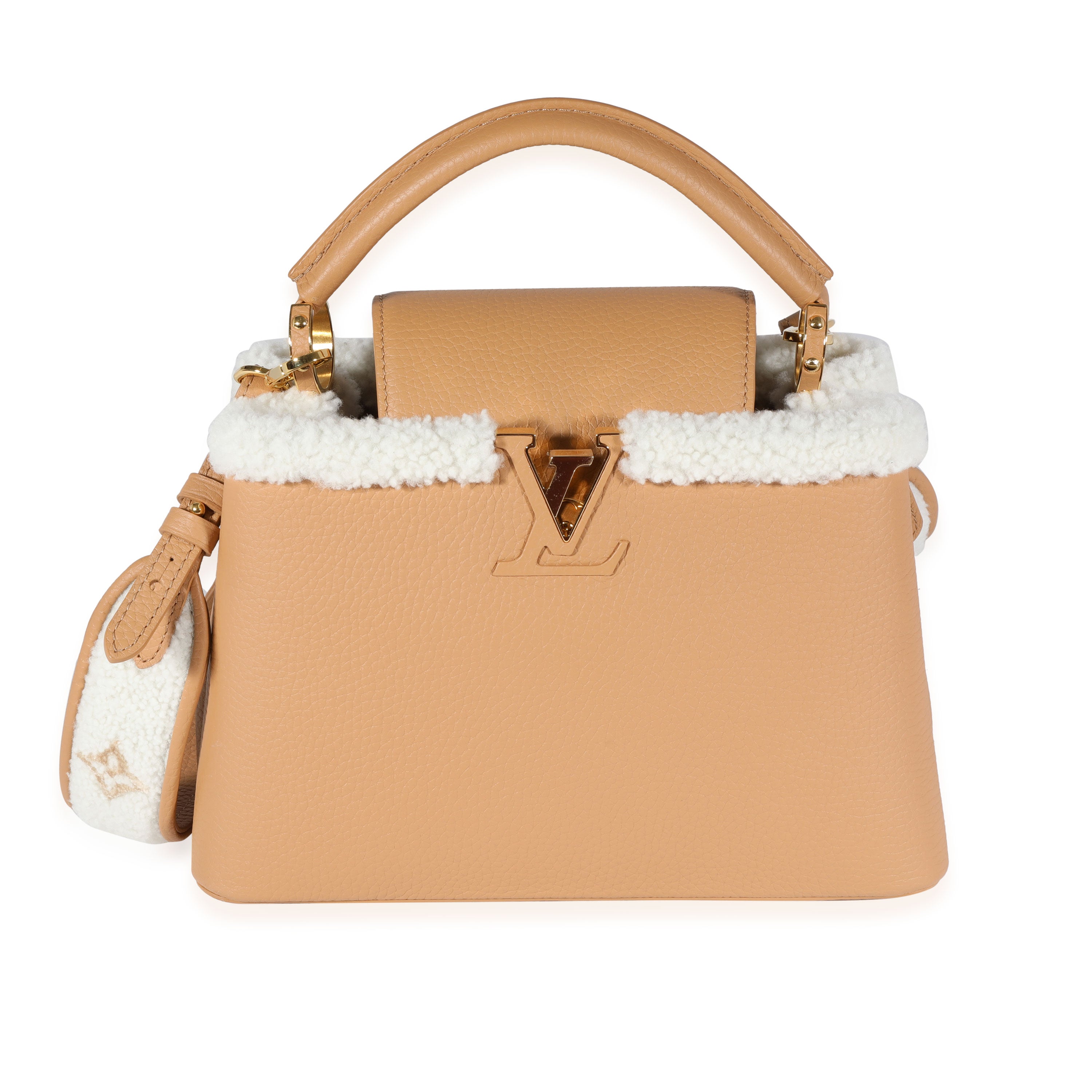 Louis Vuitton Louis Vuitton Arizona Taurillon & Shearling Capucines BB