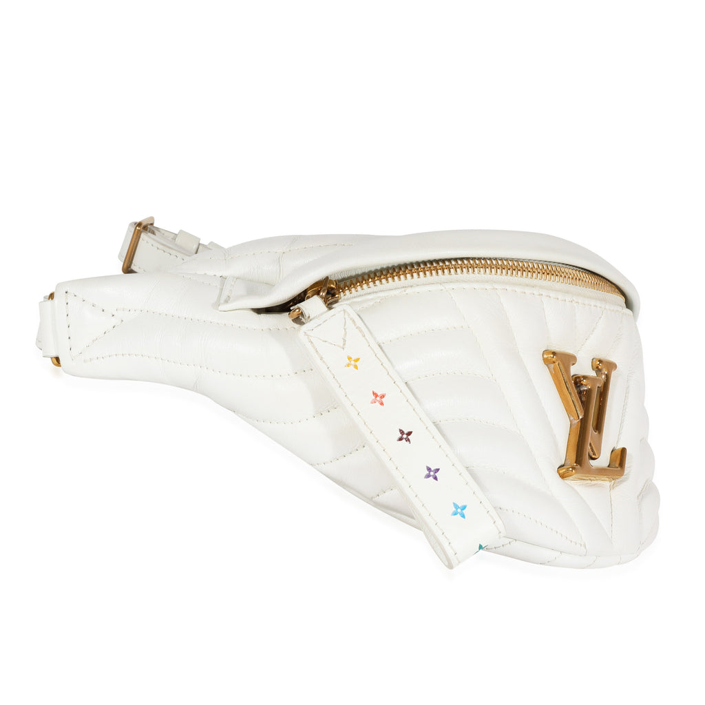 Louis Vuitton Louis Vuitton White Matelassé Leather New Wave Bumbag
