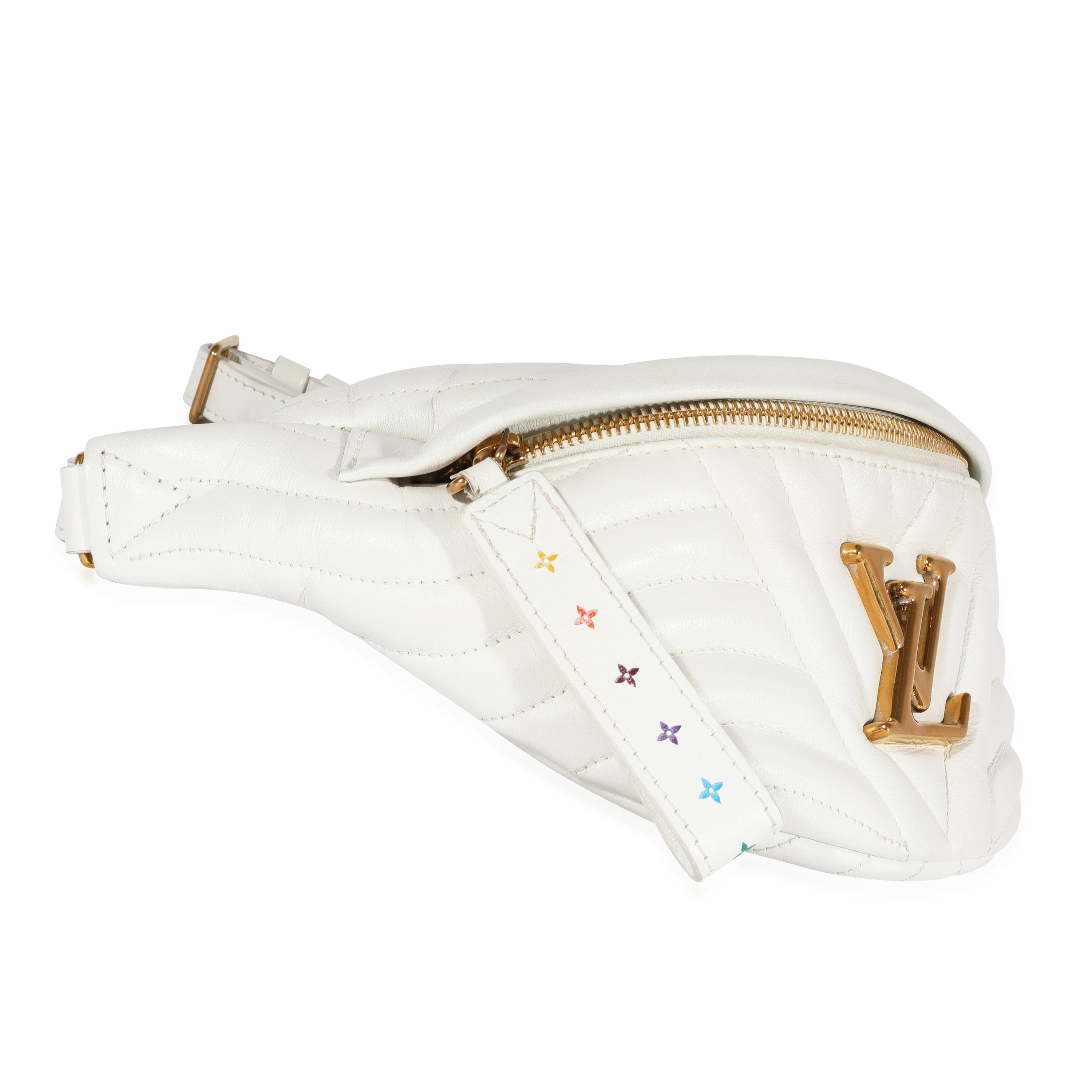 Louis Vuitton Louis Vuitton White Matelassé Leather New Wave Bumbag