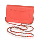 Chanel Coral Lizard Wallet On Chain