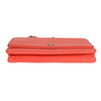 Chanel Coral Lizard Wallet On Chain
