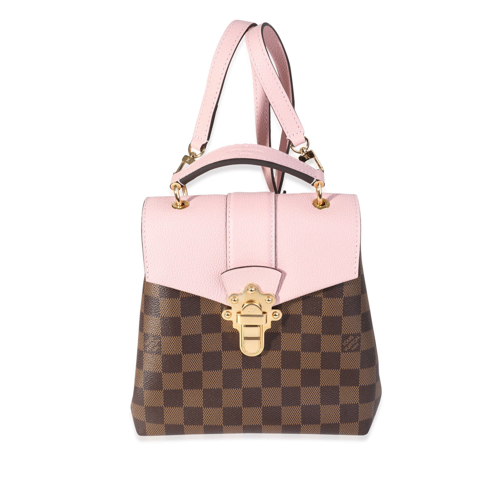 Louis Vuitton Louis Vuitton Damier Ebene & Magnolia Leather Clapton Backpack