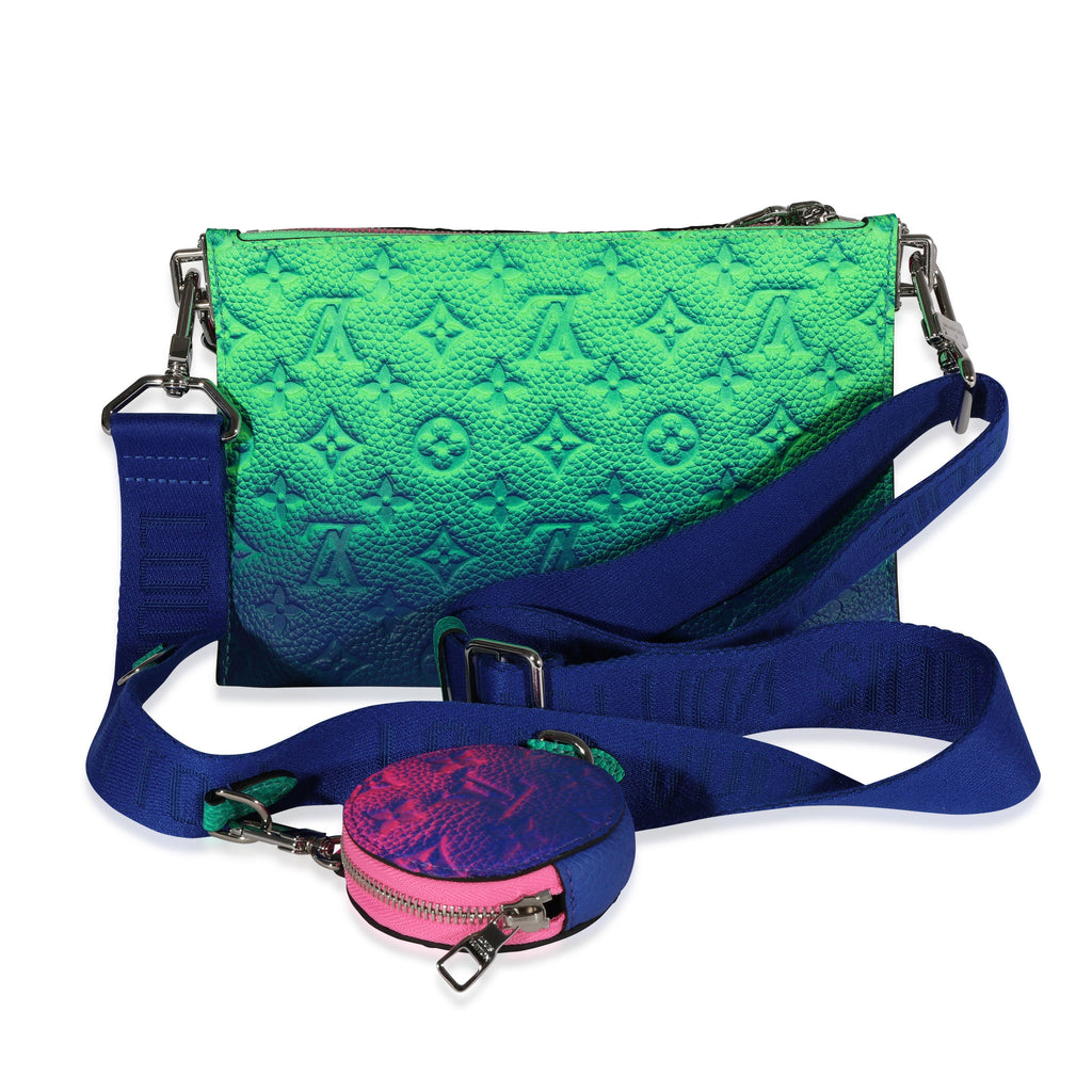 Louis Vuitton Louis Vuitton x Virgil Abloh Multicolor Monogram Taurillon Illusion Trio Pouch