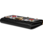 Louis Vuitton Louis Vuitton Black Blooming Flowers Epi Twist Chain Wallet