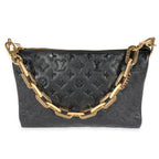 Louis Vuitton Louis Vuitton Black Monogram Puffy Lambskin Coussin MM