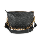 Louis Vuitton Louis Vuitton Black Monogram Puffy Lambskin Coussin MM