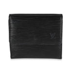 Louis Vuitton Louis Vuitton Black Epi Leather Porte-Monnaie Compact Wallet