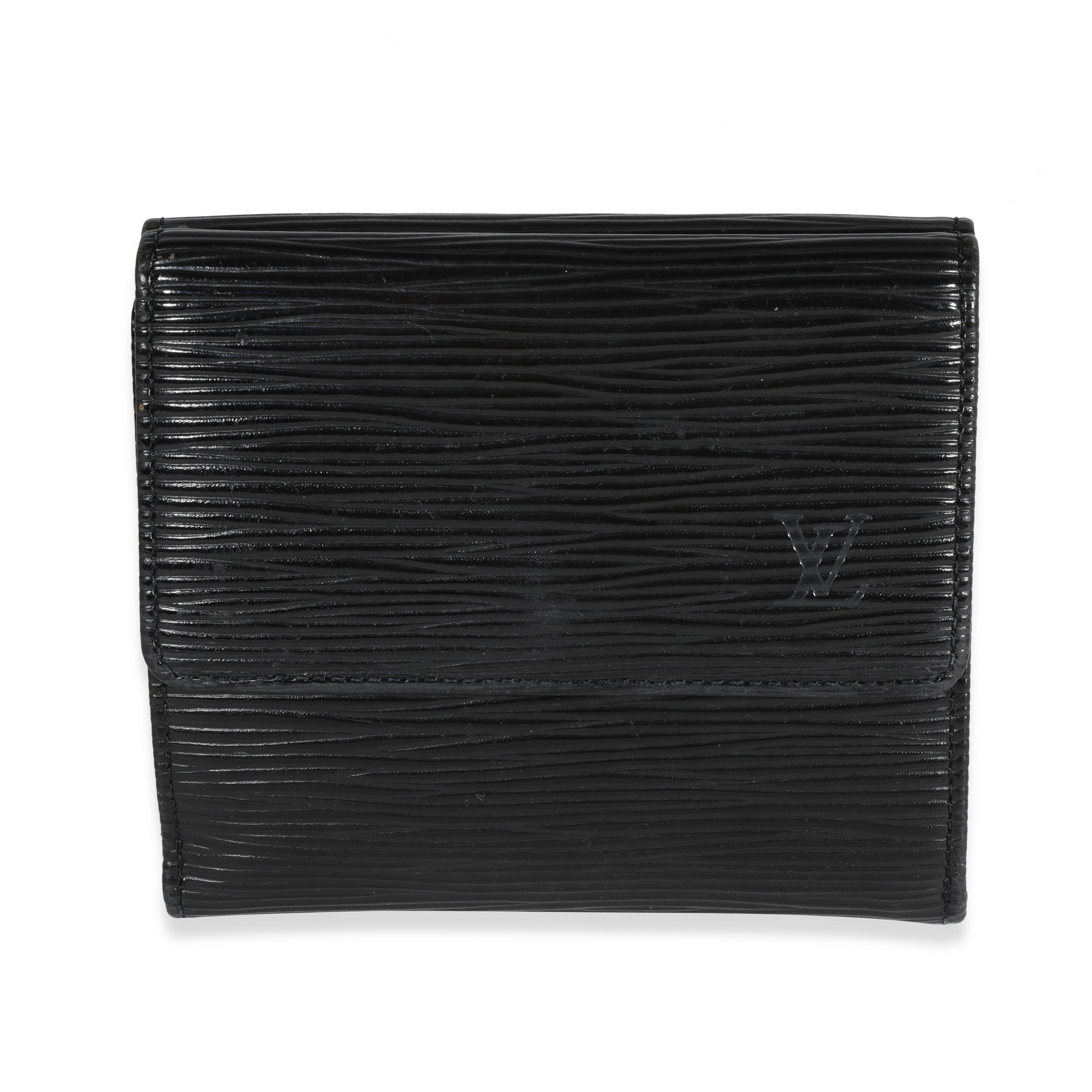 Louis Vuitton Louis Vuitton Black Epi Leather Porte-Monnaie Compact Wallet