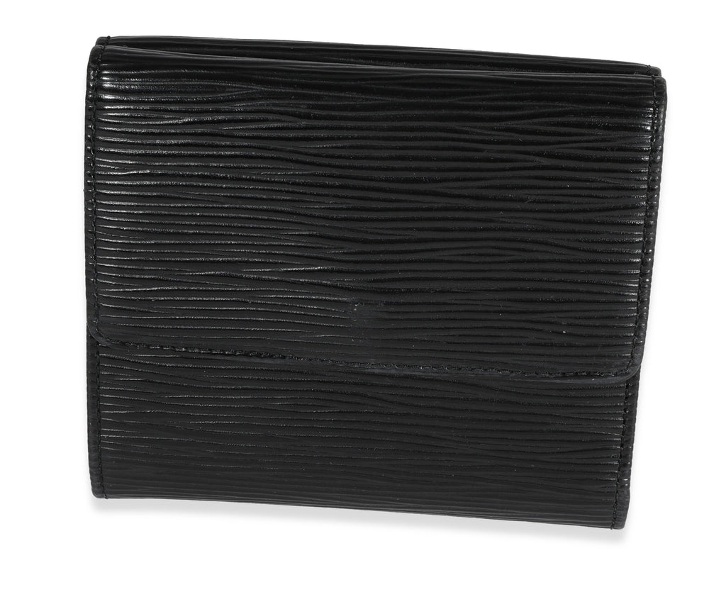 Louis Vuitton Louis Vuitton Black Epi Leather Porte-Monnaie Compact Wallet