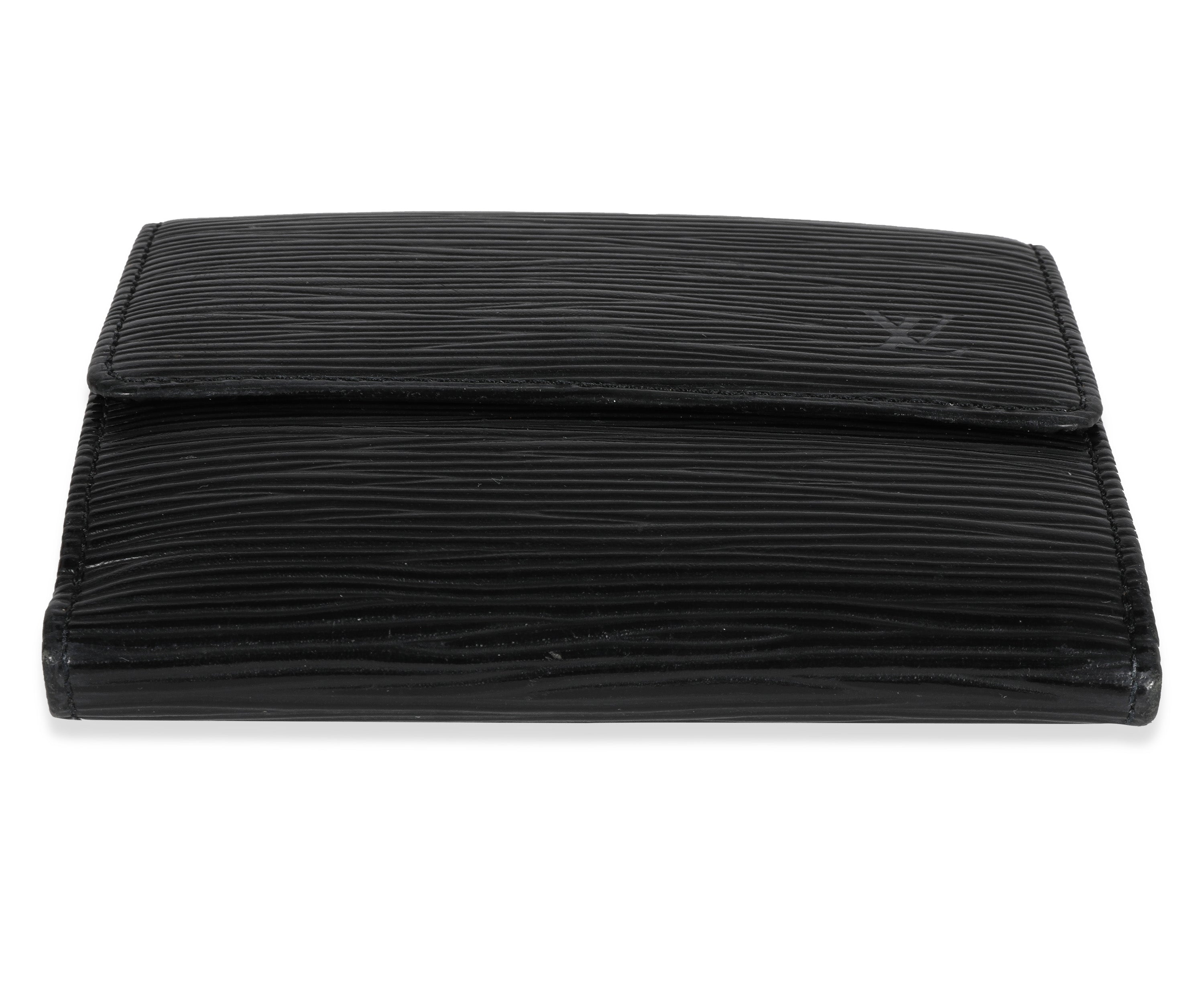 Louis Vuitton Louis Vuitton Black Epi Leather Porte-Monnaie Compact Wallet