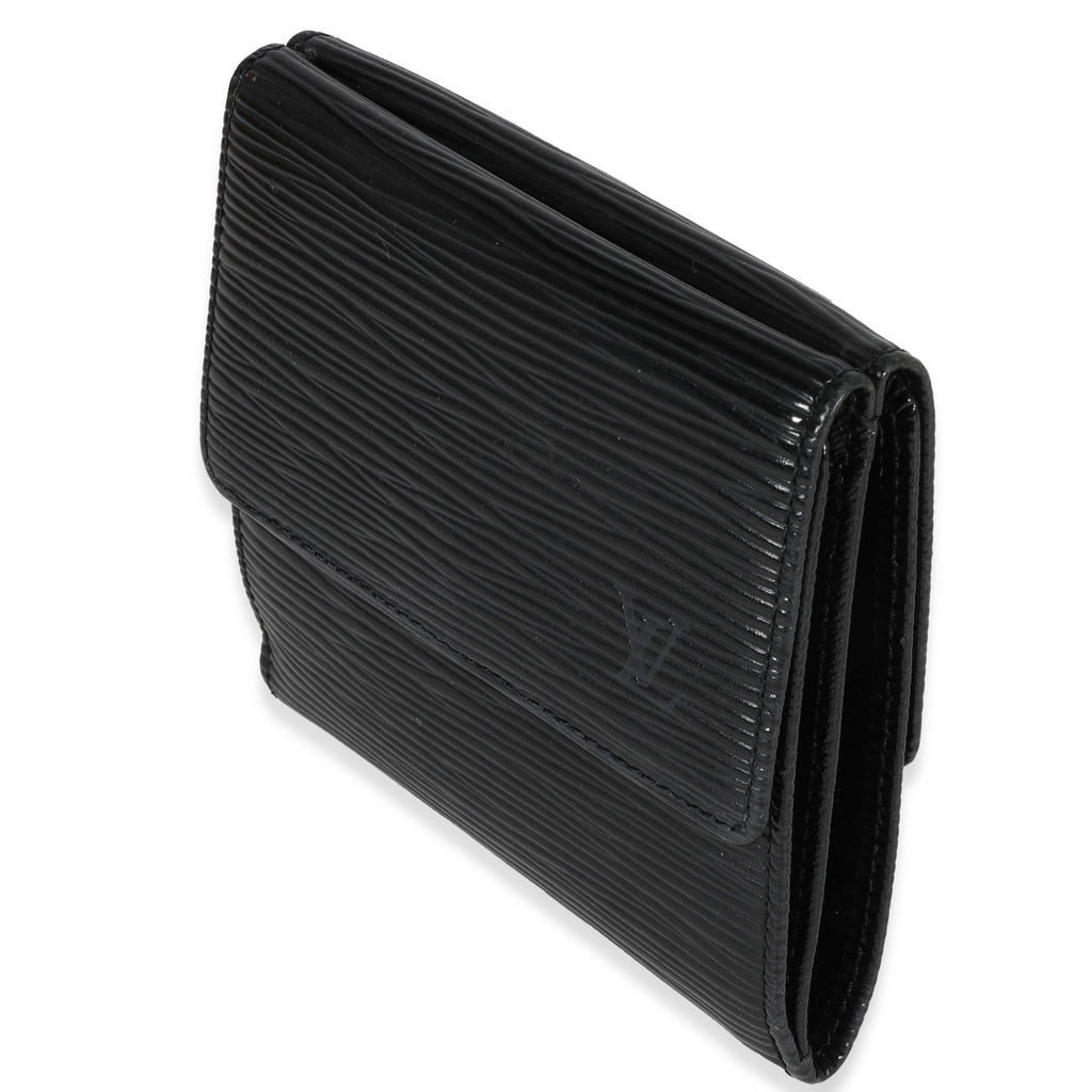 Louis Vuitton Louis Vuitton Black Epi Leather Porte-Monnaie Compact Wallet