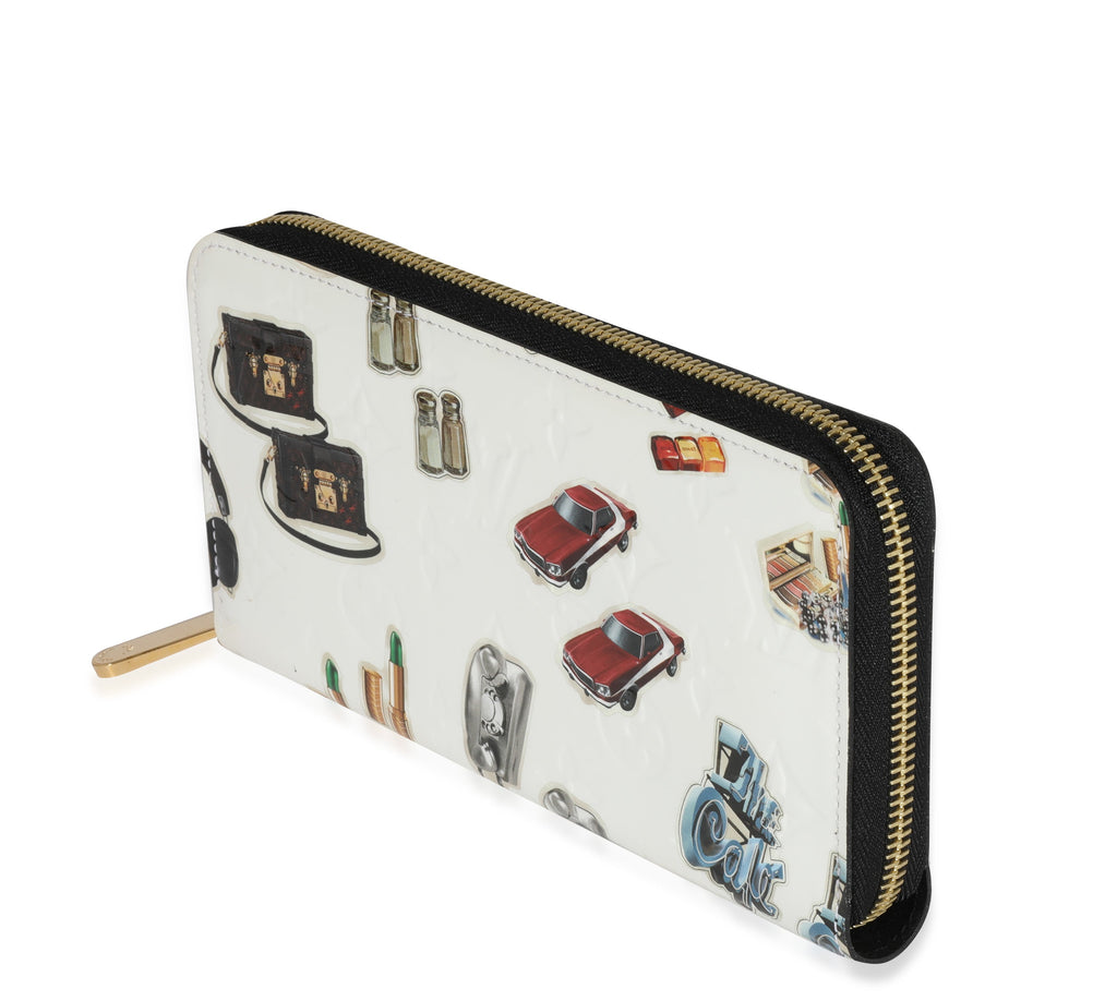 Louis Vuitton Louis Vuitton White Monogram Vernis Stickers Animation Wallet