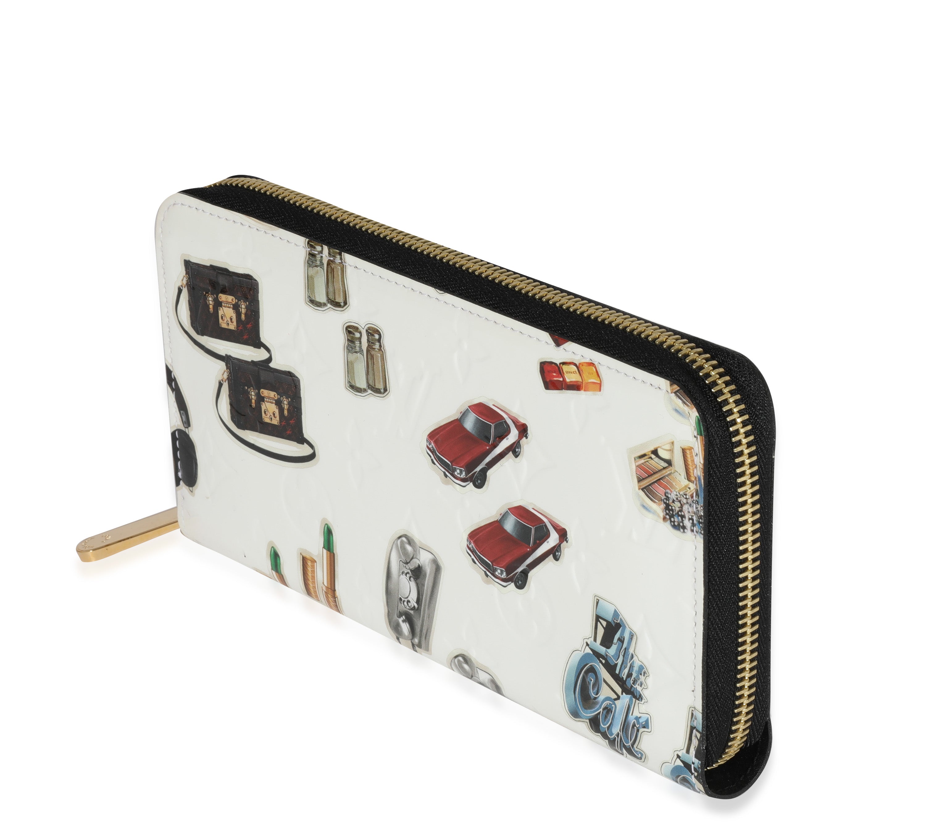 Louis Vuitton Louis Vuitton White Monogram Vernis Stickers Animation Wallet