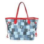 Louis Vuitton Louis Vuitton Blue Denim Monogram Patchwork Neverfull MM