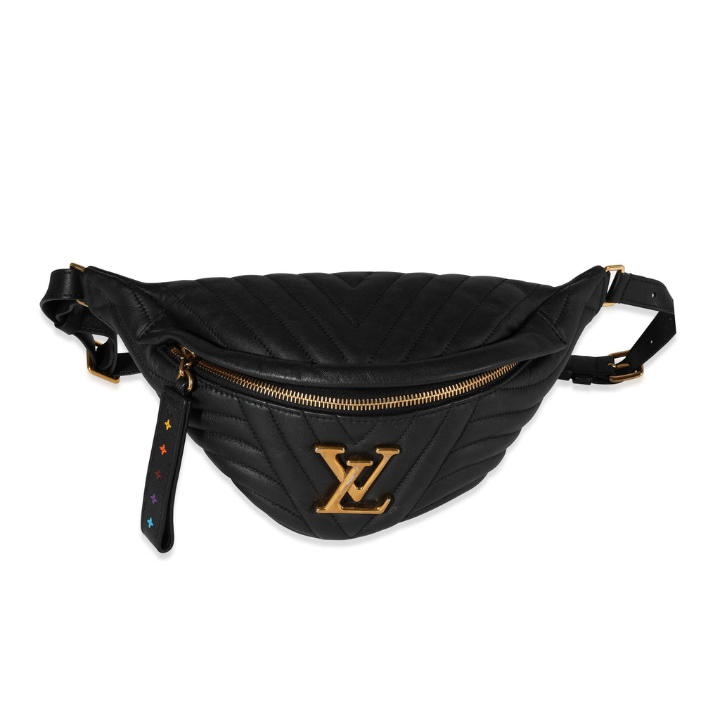 Louis Vuitton Louis Vuitton Black Matelassé Leather New Wave Bumbag