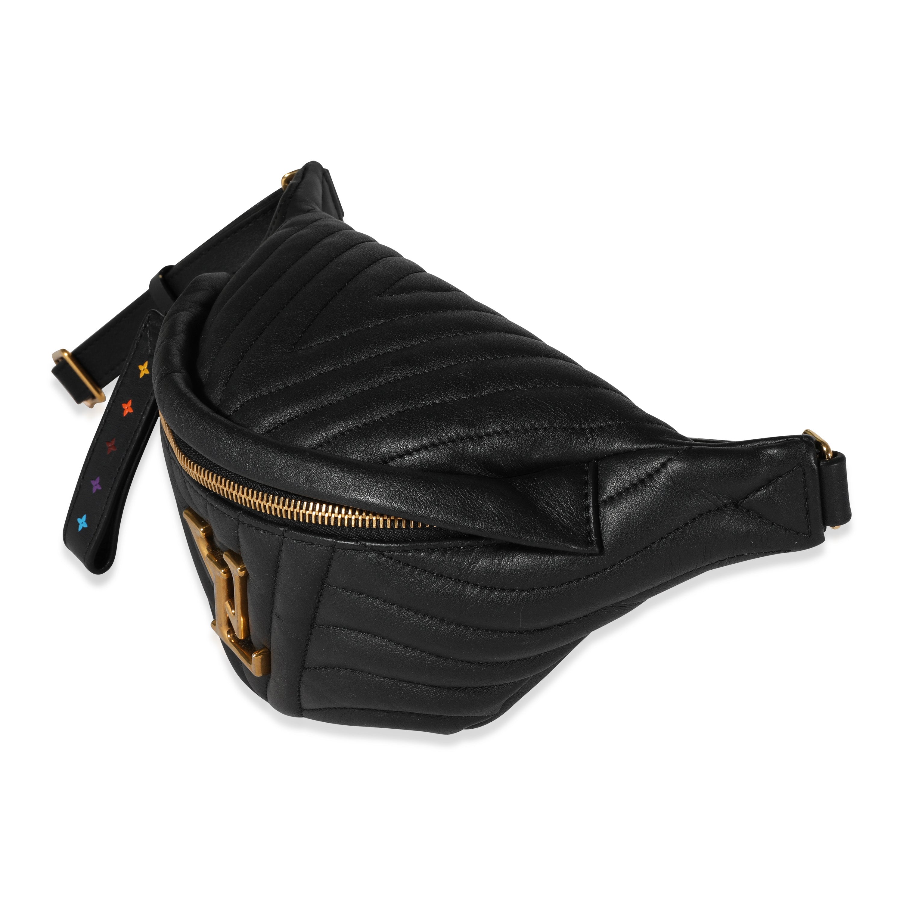 Louis Vuitton Louis Vuitton Black Matelassé Leather New Wave Bumbag