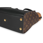 Louis Vuitton Louis Vuitton Monogram Canvas & Black Calfskin On My Side MM Tote