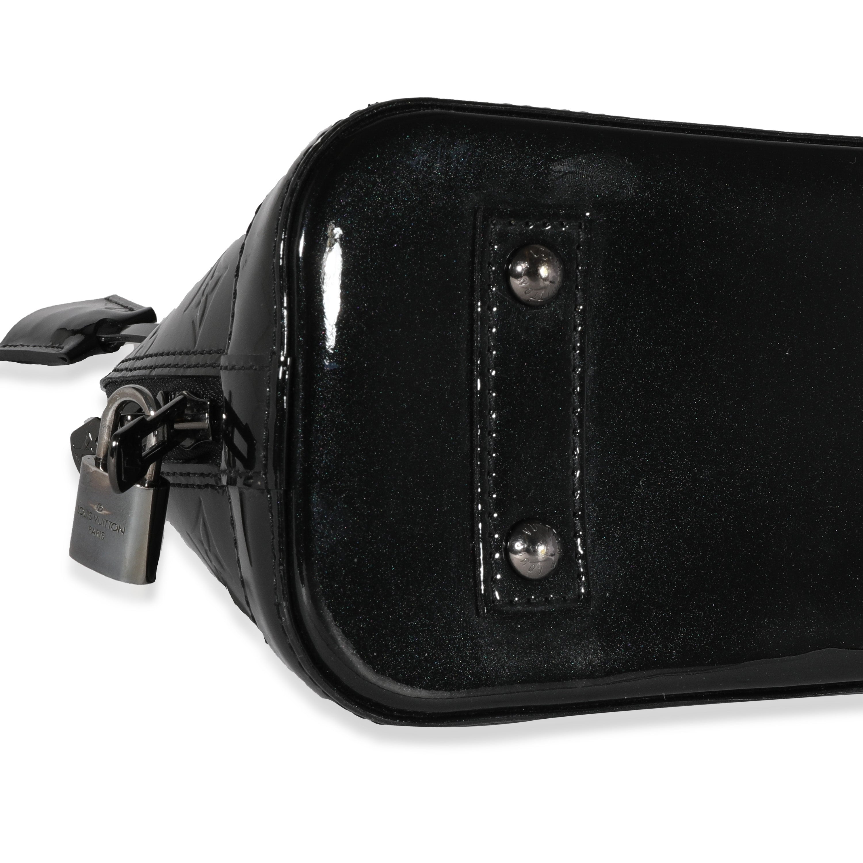 Louis Vuitton Louis Vuitton Black Magnetique Monogram Vernis Alma BB