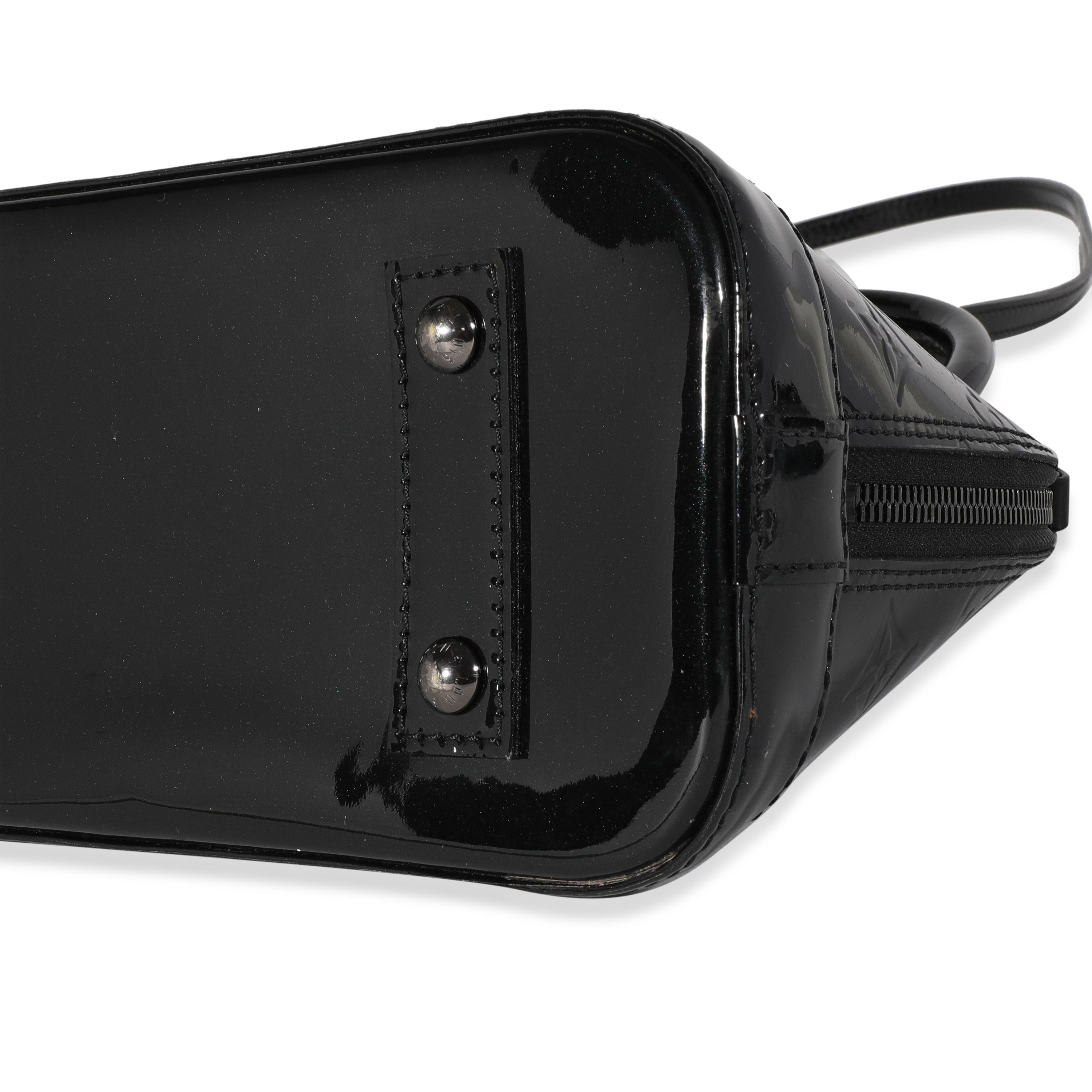 Louis Vuitton Louis Vuitton Black Magnetique Monogram Vernis Alma BB