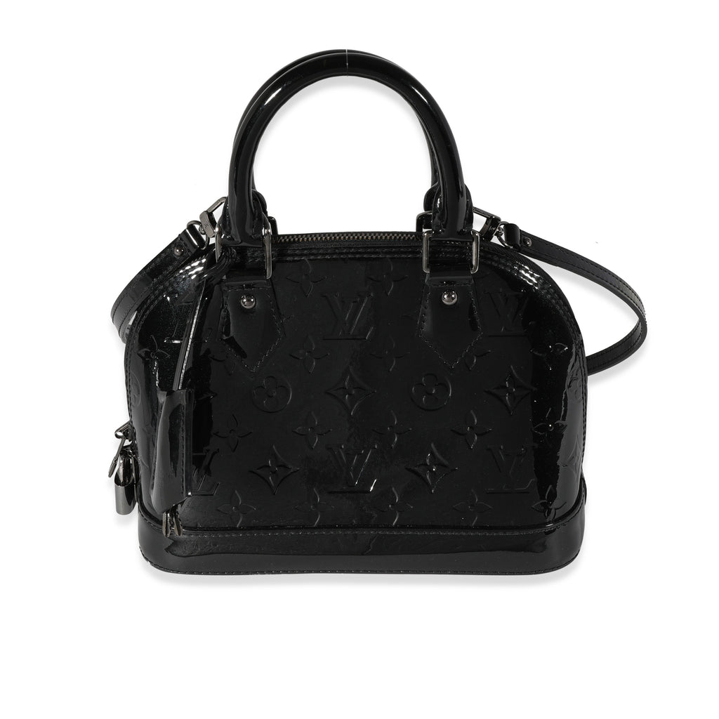 Louis Vuitton Louis Vuitton Black Magnetique Monogram Vernis Alma BB