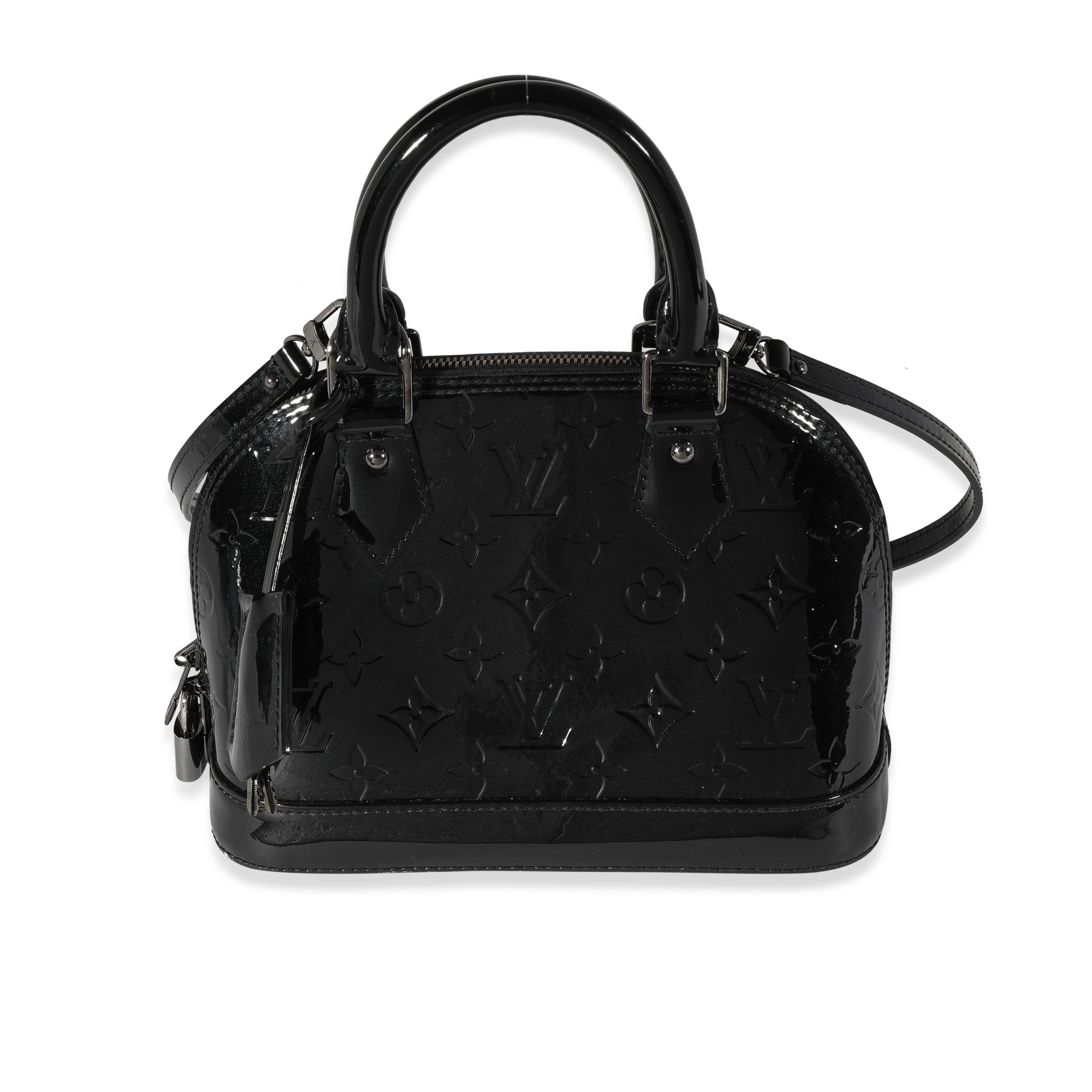 Louis Vuitton Louis Vuitton Black Magnetique Monogram Vernis Alma BB