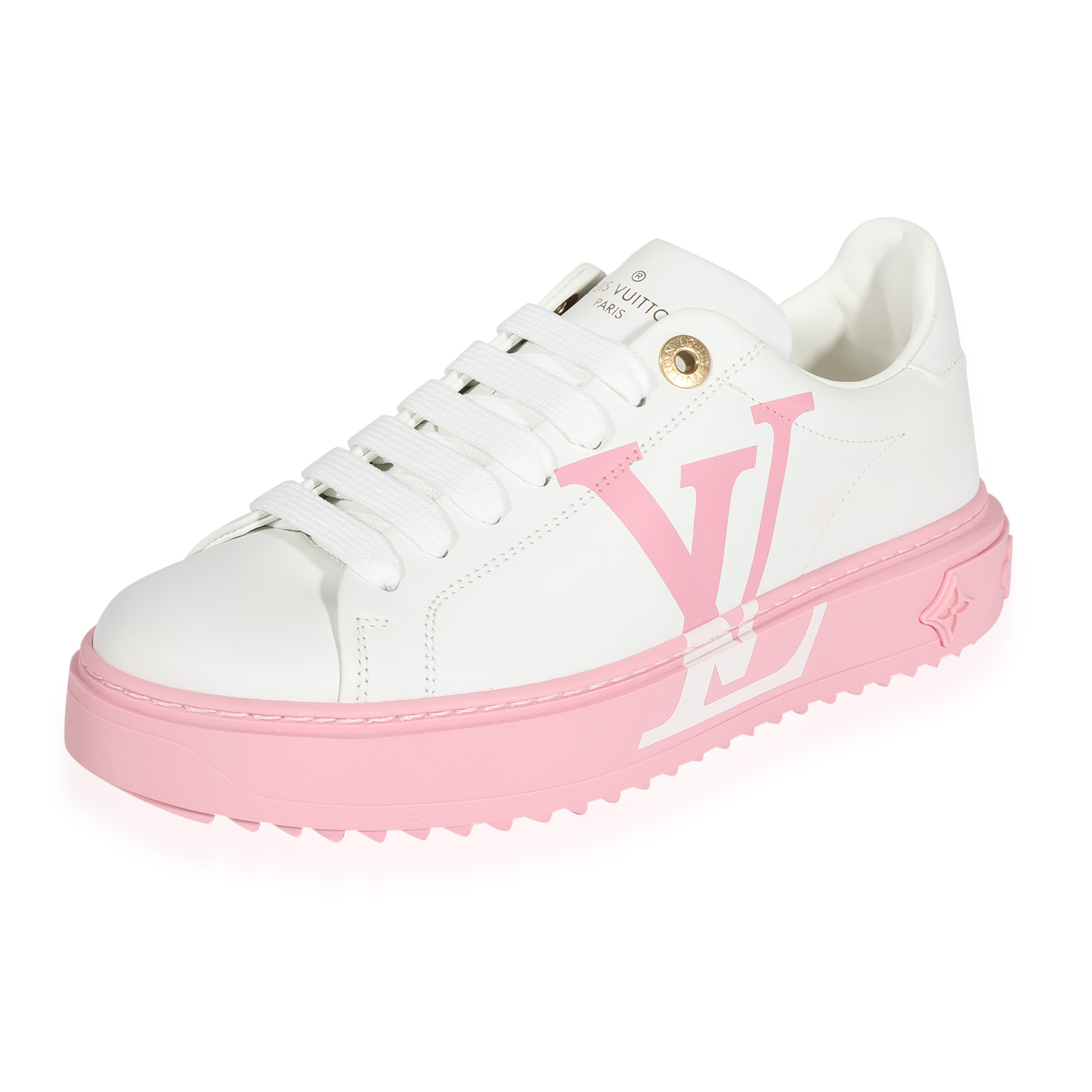 Louis Vuitton Louis Vuitton -  Louis Vuitton Time Out Logo Print - White Pink (37 EUR)