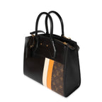 Louis Vuitton Louis Vuitton Black Smooth Calfskin & Monogram Canvas City Steamer MM