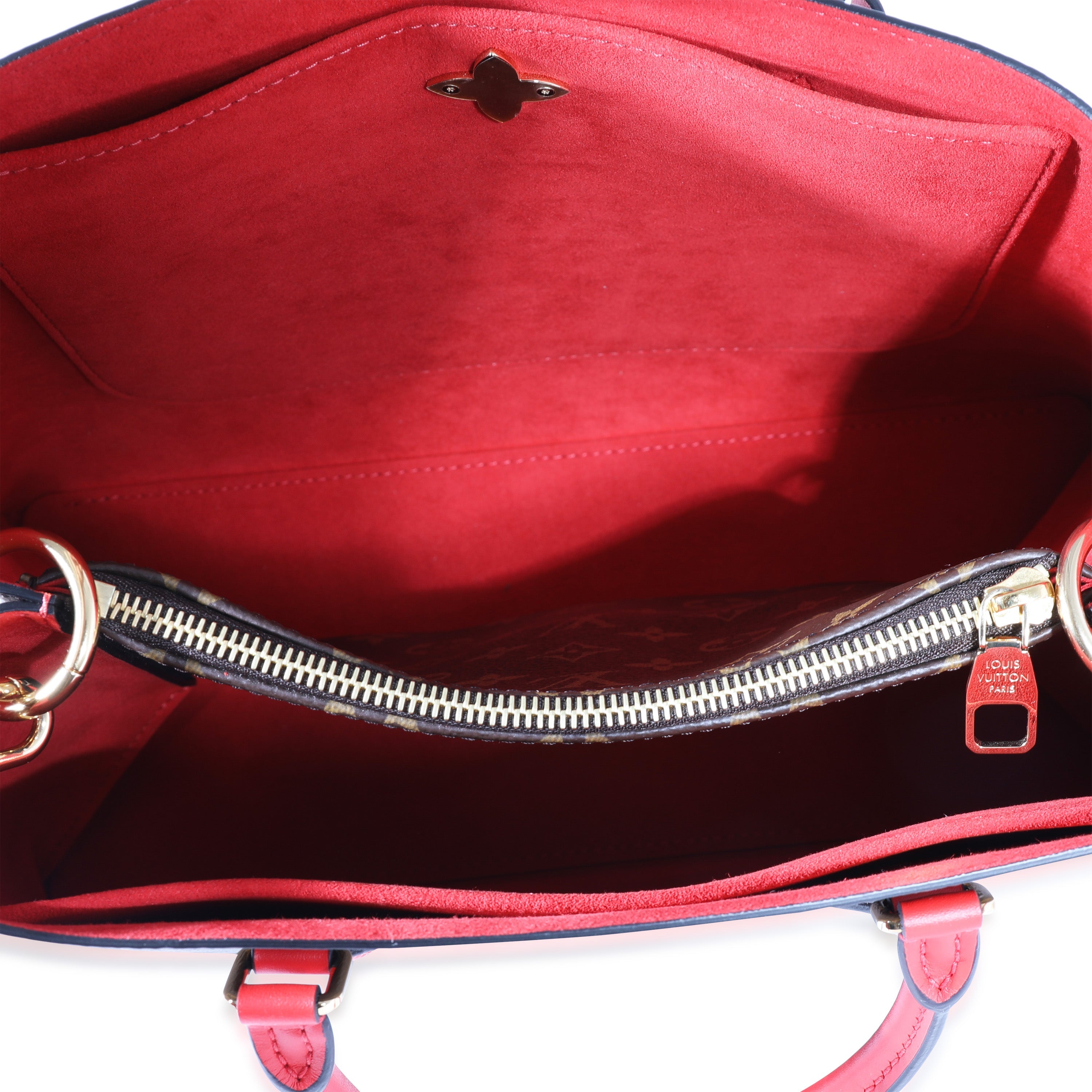 Louis Vuitton Louis Vuitton Monogram Canvas & Coquelicot Leather Flower Tote