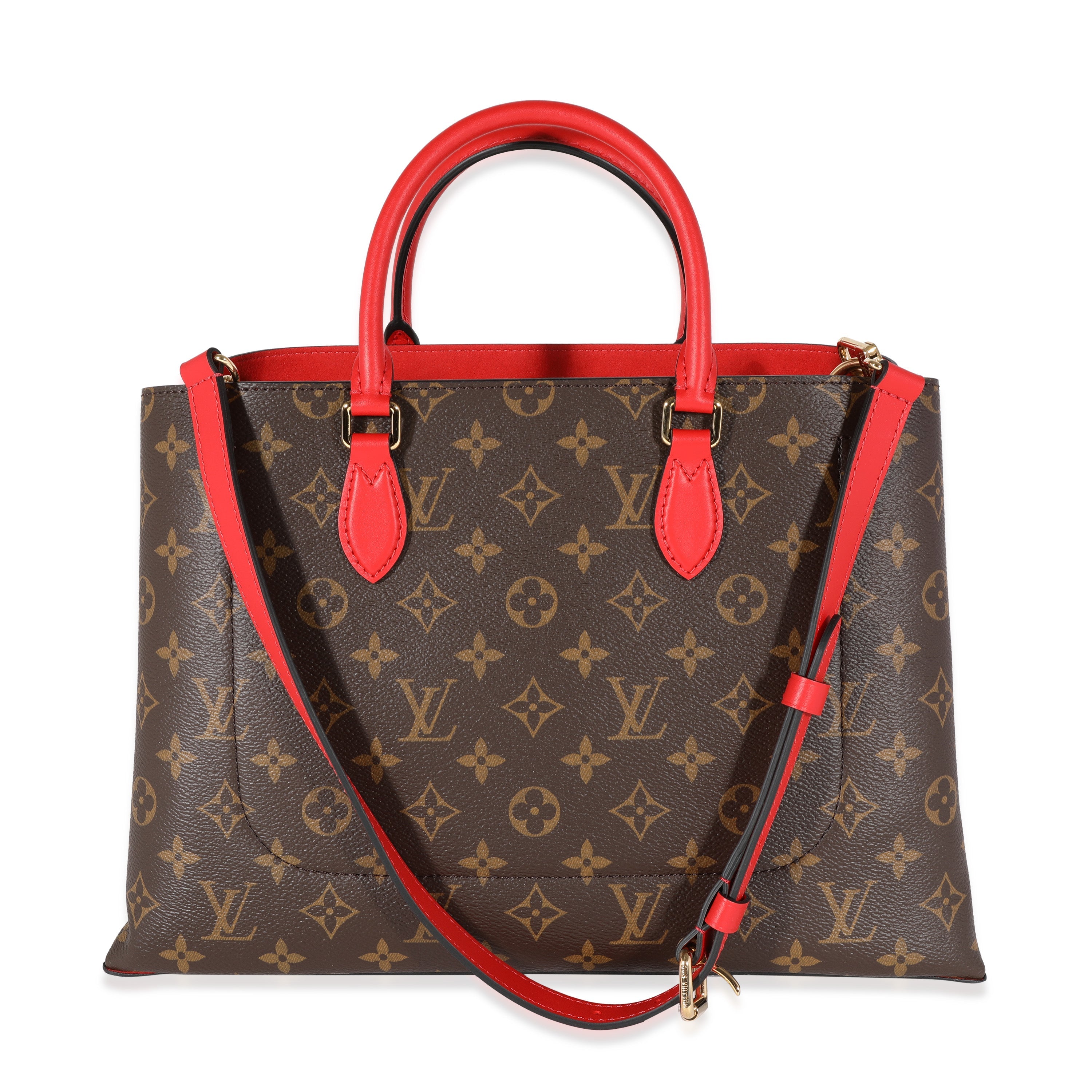 Louis Vuitton Louis Vuitton Monogram Canvas & Coquelicot Leather Flower Tote