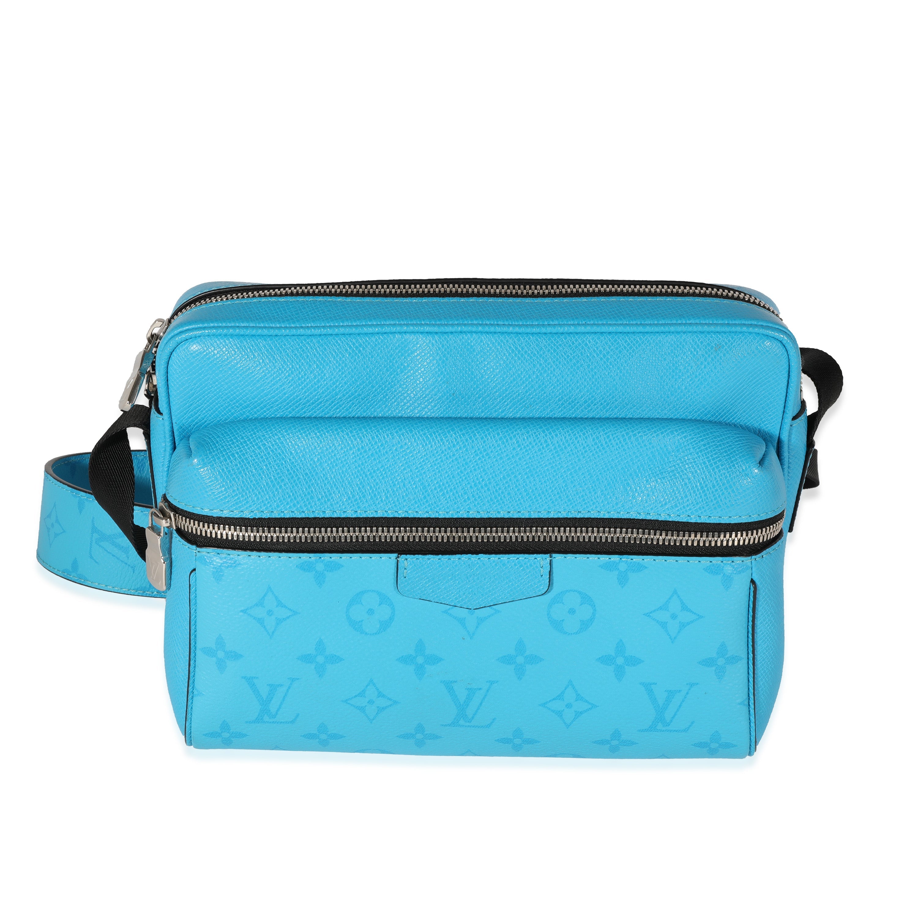 Louis Vuitton Louis Vuitton Light Blue Taiga & Monogram Canvas Outdoor Messenger