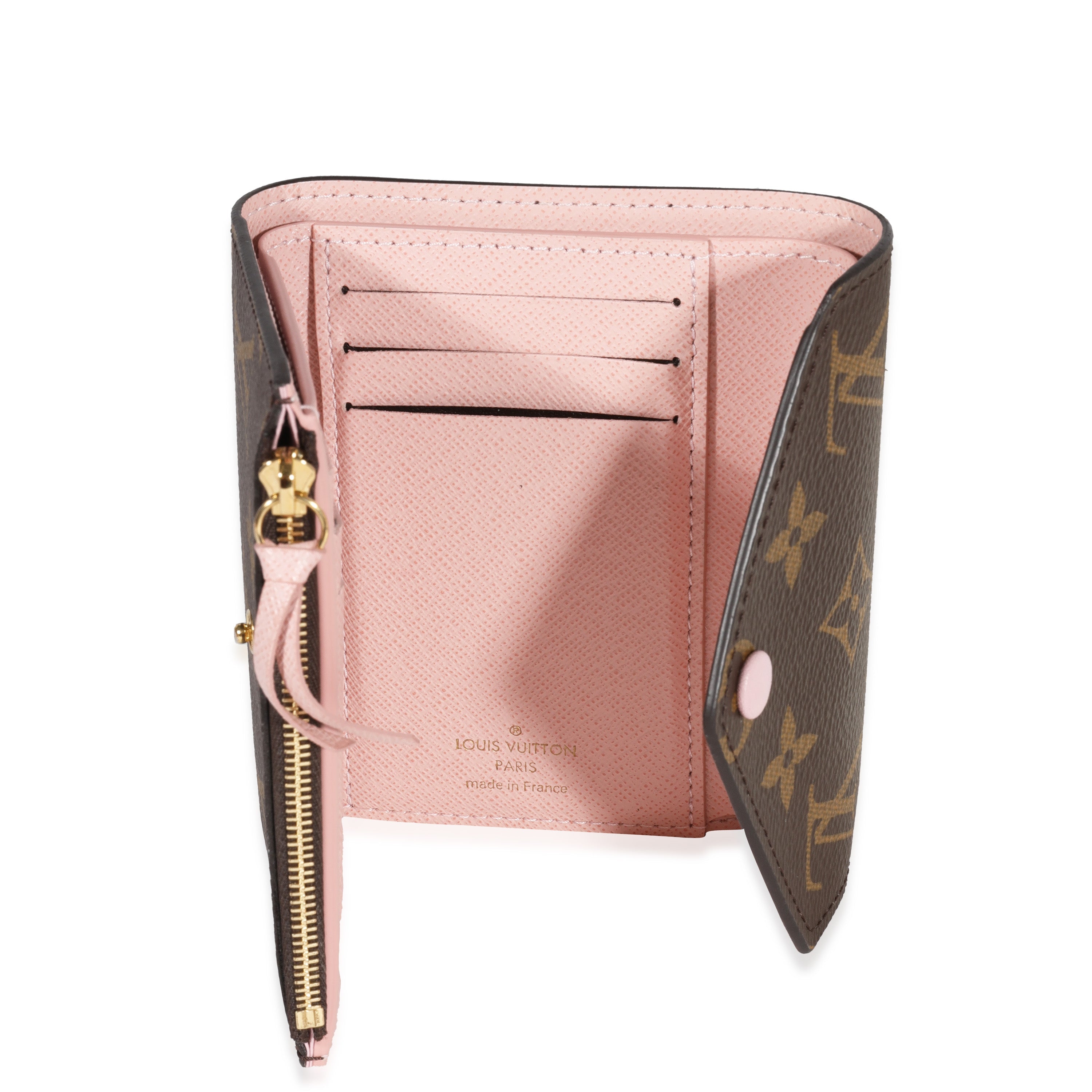 Louis Vuitton Louis Vuitton Monogram Canvas & Rose Ballerine Victorine Wallet