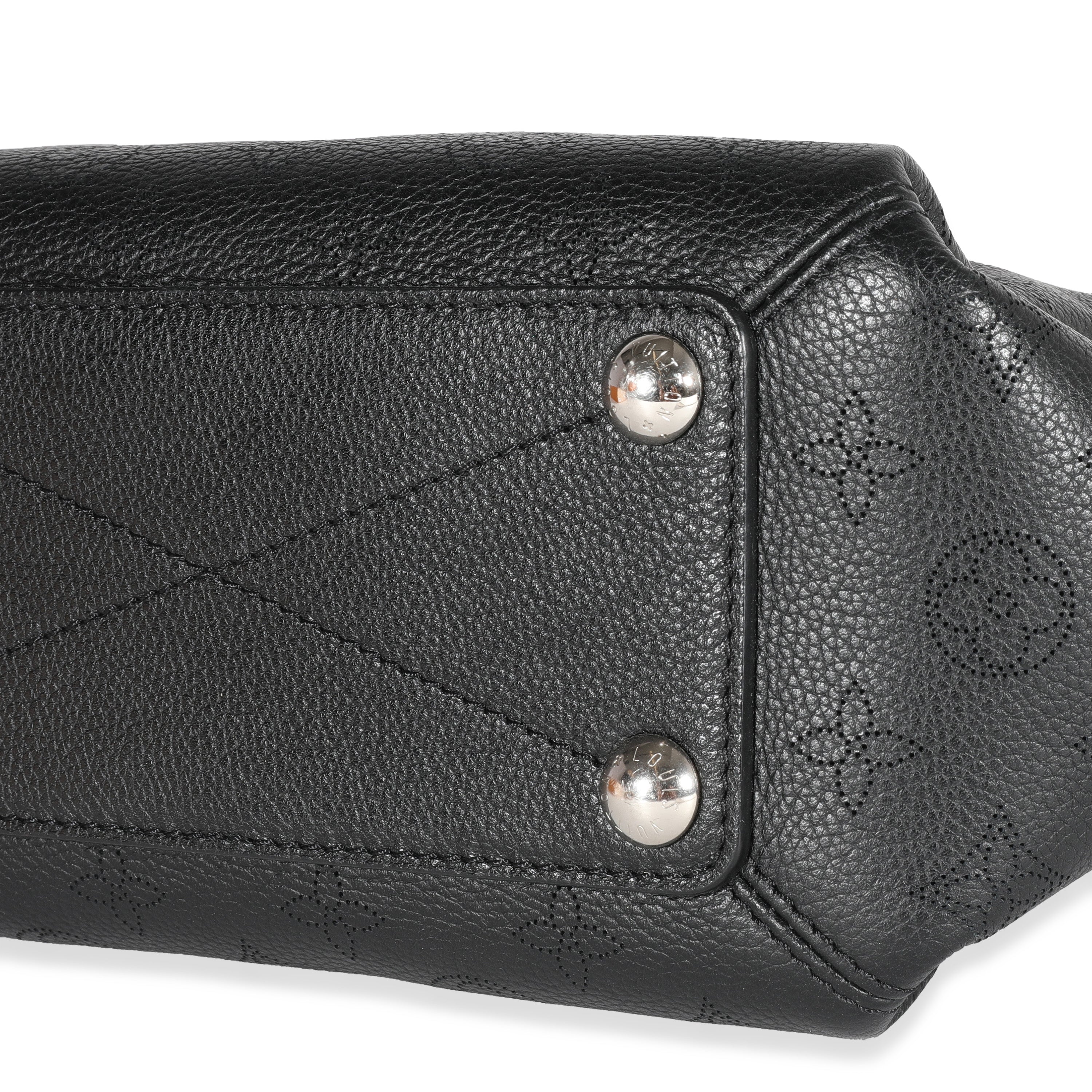 Louis Vuitton Louis Vuitton Black Mahina Leather Babylone Chain BB